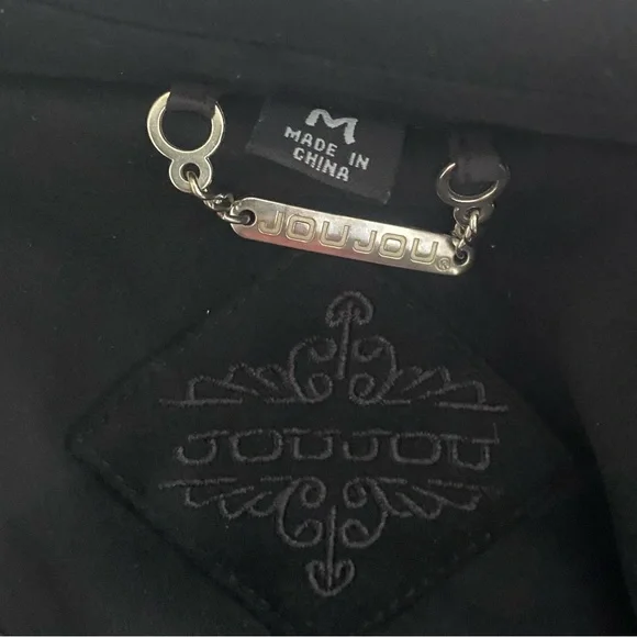 Jou Jou Black Vegan Suede Leather Moto Jacket • M - Picture 6 of 8